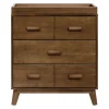 Changing Tables>Babyletto Scoot 3-Drawer Changer Dresser - Walnut
