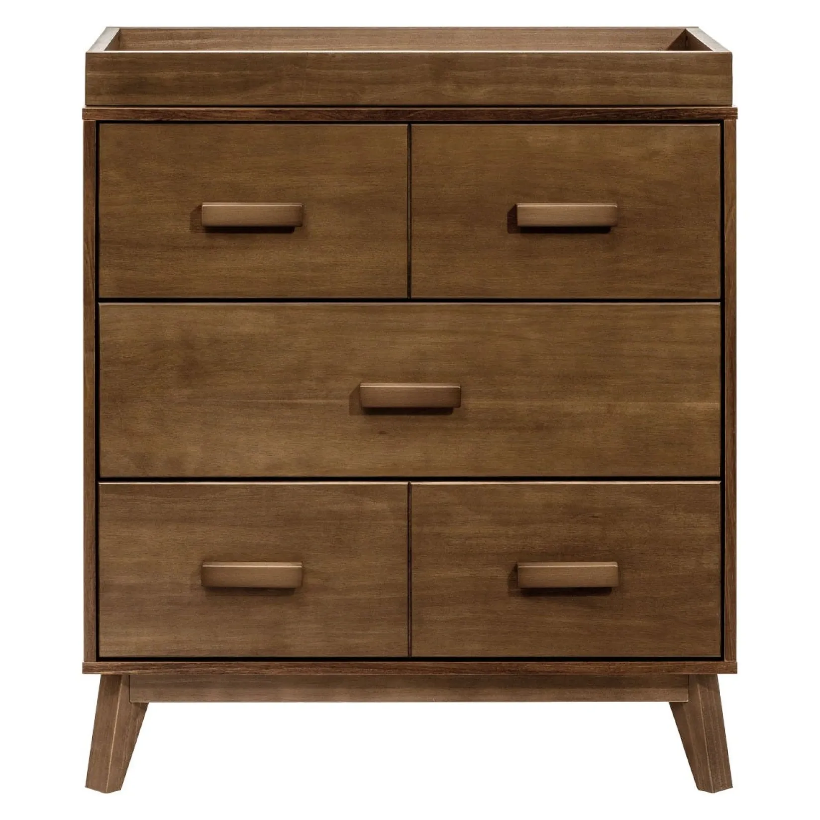 Changing Tables>Babyletto Scoot 3-Drawer Changer Dresser - Walnut