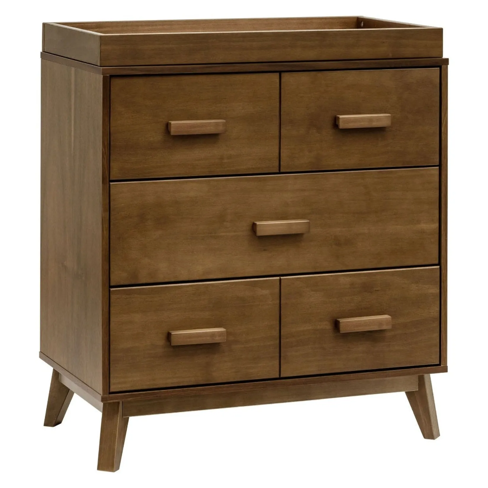 Changing Tables>Babyletto Scoot 3-Drawer Changer Dresser - Walnut