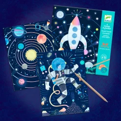 Diy & Activities>Djeco Scratch Cards / Cosmic mission
