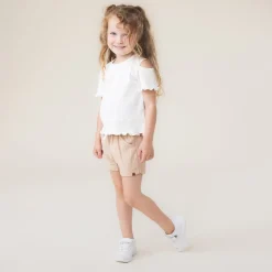 Tops>Nano Sea Ribbed T-shirt 2-12 Ivory