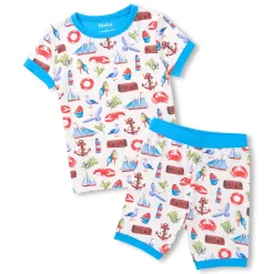 Pajamas & Bathrobes>Hatley Seascape Bamboo Pajama 3-10 Ivory