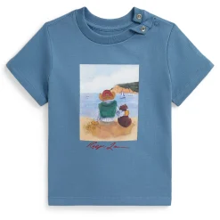 Tops>Polo Ralph Lauren Seaside Bear T-shirt 6-24m Bleu
