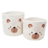Storage>NOSTALGIA Set of 2 Baskets Teddy Bear
