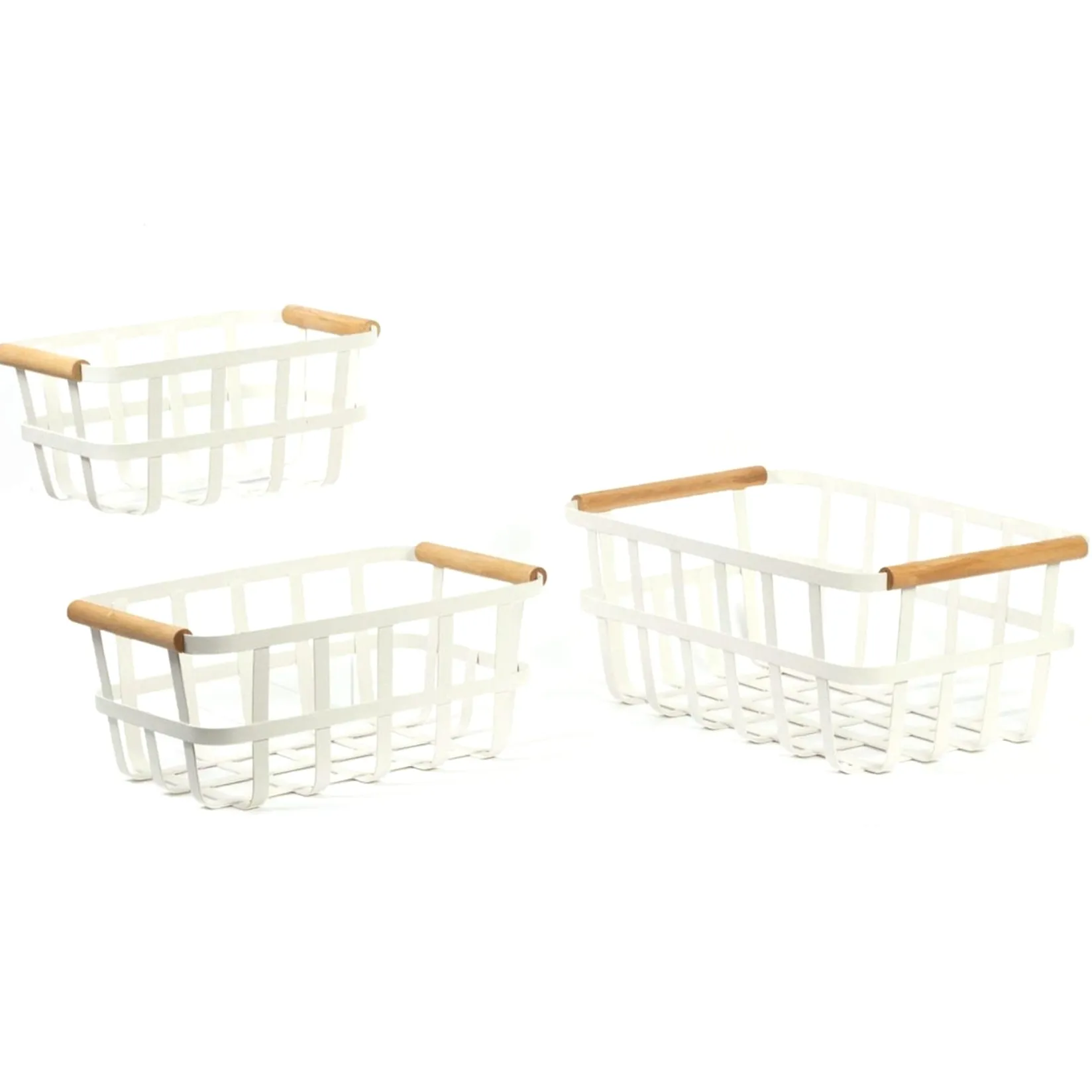 Storage>Clement - Maison Set of 3 Modern Metal Basket