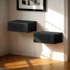 New Set of 2 Nightstands - Primo Black Oak Nightstands