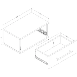 New Set of 2 Nightstands - Primo Black Oak Nightstands