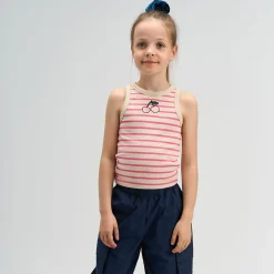 Tops>The New Shannon Stripe Tank Top 3-14 Pink