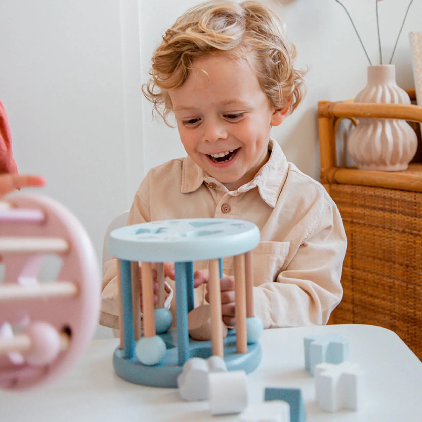 Developmental Toys>Label Label Shape Sorting Wheel - Blue