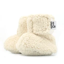 Slippers>Bebe O Chaud Sherpa Slippers 6-24m Ivory