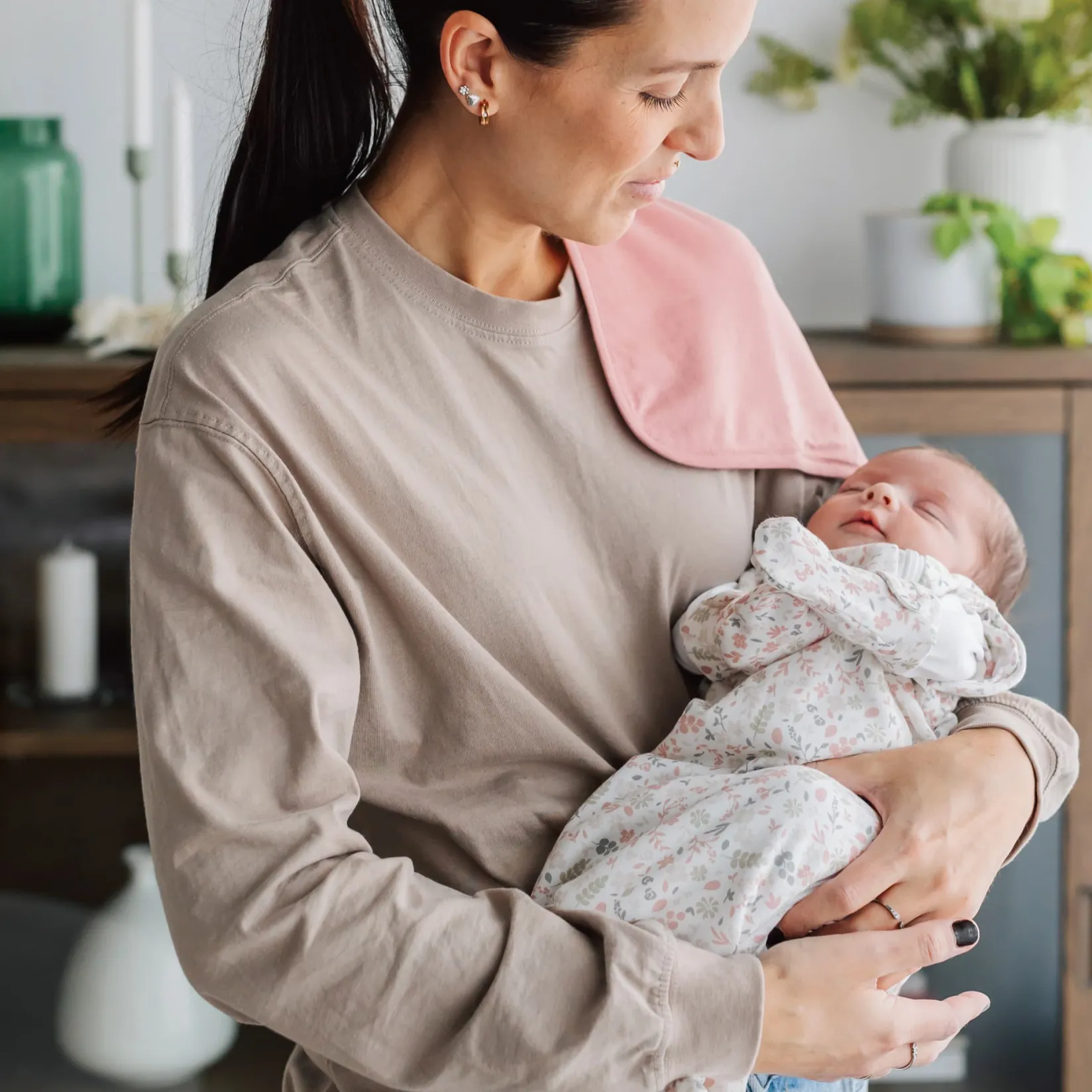 Clearance Shoulder swaddles (2) Lotus/Taupe Nursing Covers|Breastfeeding