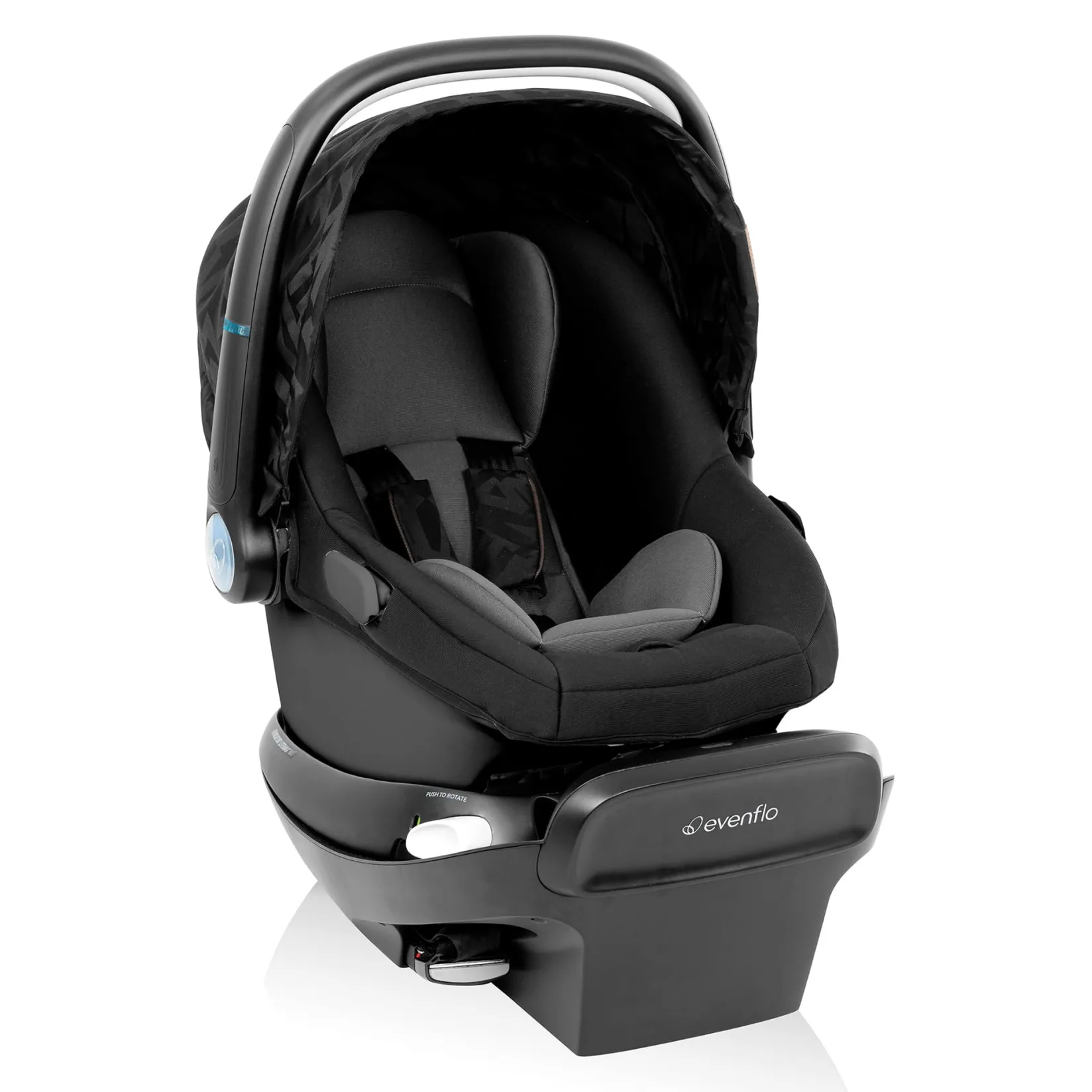 Strollers|Strollers & Trailers>Evenflo Shyft Intuiti+ Travel System with Revolve180 LiteMax NXT - Dubhan Black