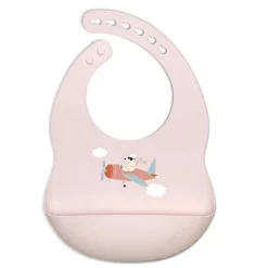 Bibs|Breastfeeding>Kushies Silicatch Bib Skye Pink