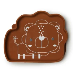 Tableware|Plates & Placemats>Loulou Lollipop Silicon Snack Plate - Lion