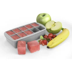 Sale Silicone Baby Food Freezer Tray with Lid - Grey Kids Snack Bags & Containers|Cleaning & Food Preparation