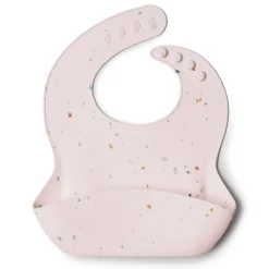 Breastfeeding|Bibs>Loulou Lollipop Silicone Bib - Confetti Blush
