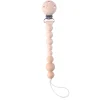 Pacifiers & Clips|Pacifiers & Clips>Loulou Lollipop Silicone Pacifier Clip - Coconut