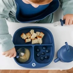Breastfeeding|Tableware>Bulle Silicone Plate - Blueberry
