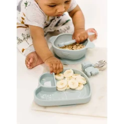 Hot Silicone Snack Bowl - Blue Kids Tableware|Plates & Placemats