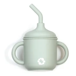 Breastfeeding|Tableware>Bulle Silicone Straw Sippy Cup - Sage