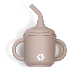 Online Silicone Straw Sippy Cup - Taupe Kids Breastfeeding|Tableware