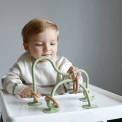Stroller & Car Seat Toys|Developmental Toys>Bulle Silicone Suction Teething Toy - Green