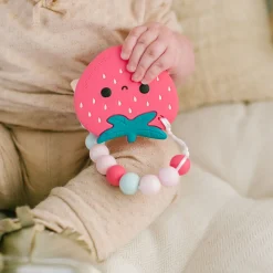 Outlet Silicone Teether - Straberry Teething Toys