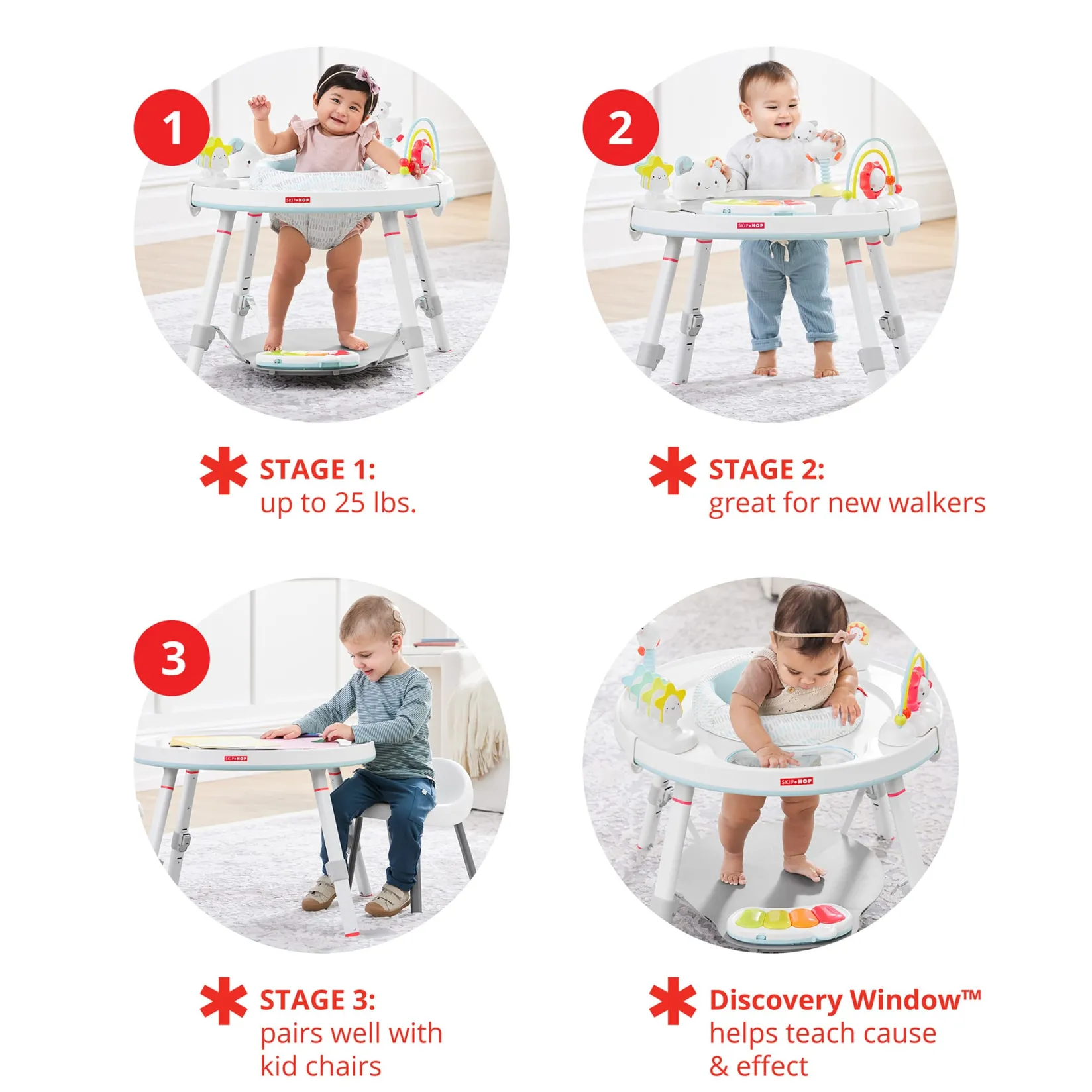 Developmental Toys|Activity Centers & Walkers>Skip Hop Silver Lining Cloud Baby's View Activity Center