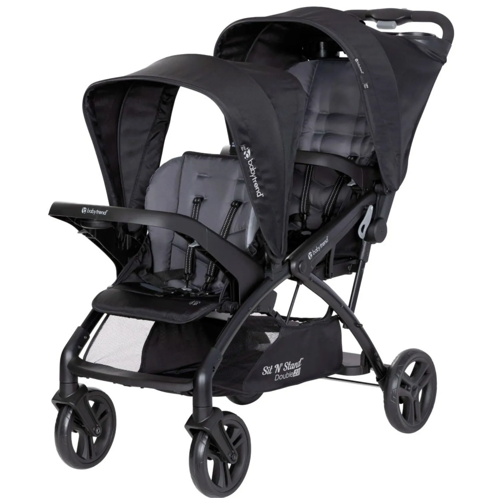 Strollers|Strollers & Trailers>Baby Trend Sit N' Stand® Double 2.0 Stroller - Dash Black