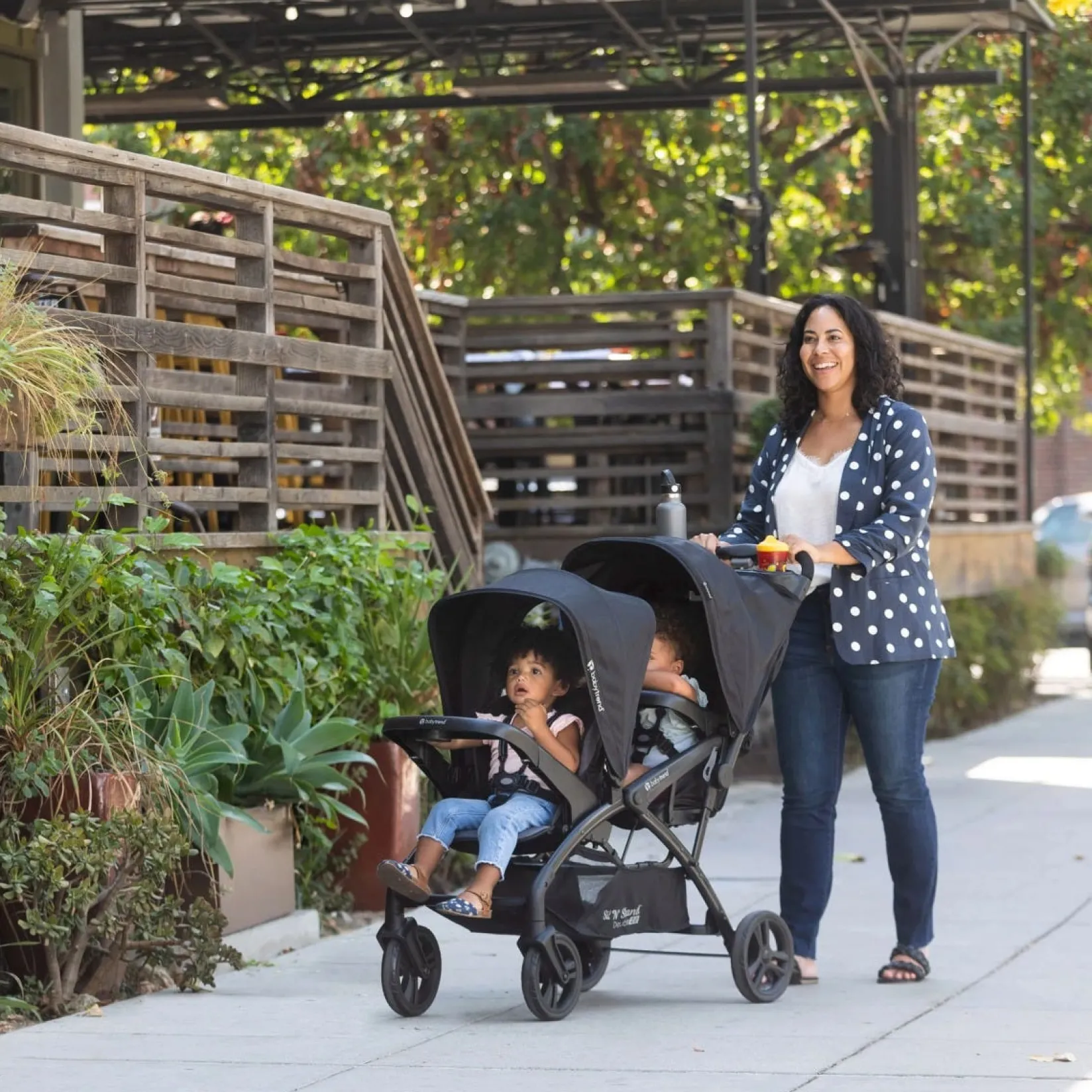 Strollers|Strollers & Trailers>Baby Trend Sit N' Stand® Double 2.0 Stroller - Dash Black