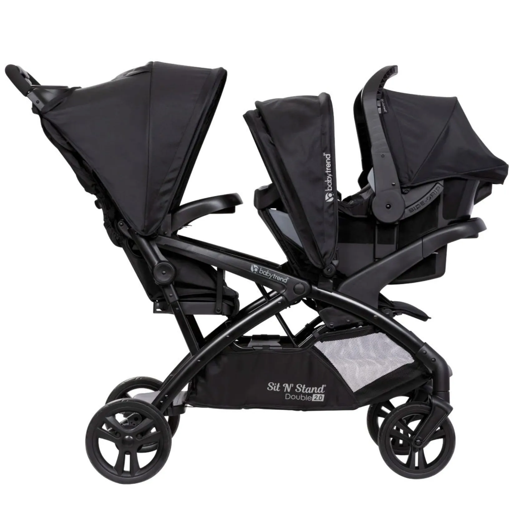 Strollers|Strollers & Trailers>Baby Trend Sit N' Stand® Double 2.0 Stroller - Dash Black