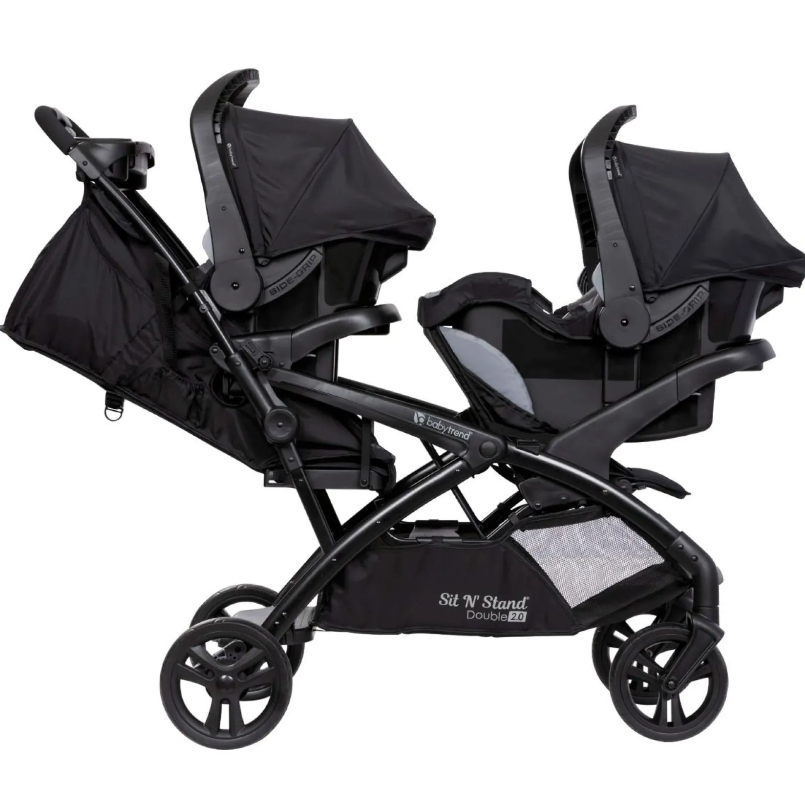 Strollers|Strollers & Trailers>Baby Trend Sit N' Stand® Double 2.0 Stroller - Dash Black