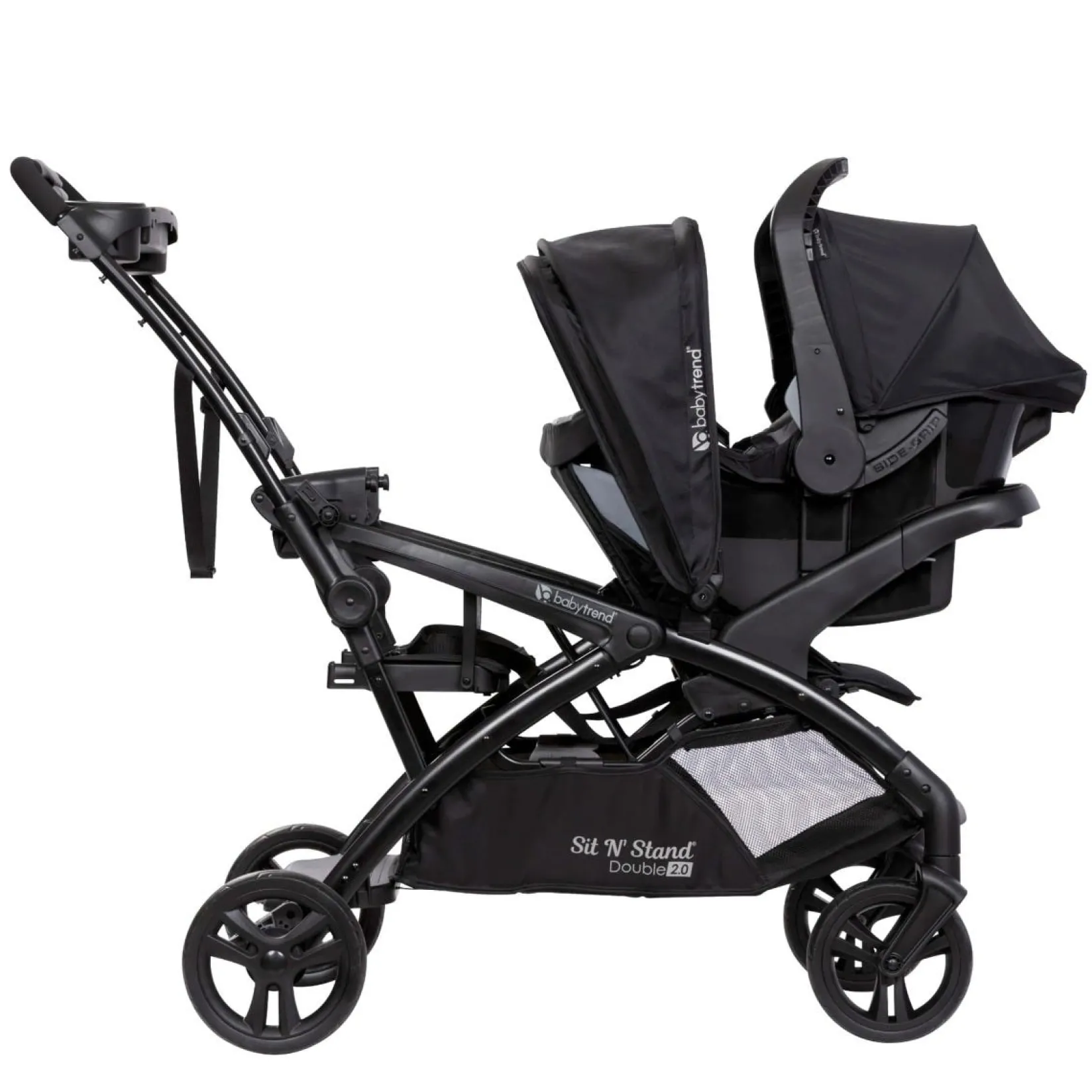 Strollers|Strollers & Trailers>Baby Trend Sit N' Stand® Double 2.0 Stroller - Dash Black