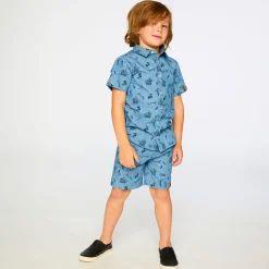 Tops>Deux par Deux Skate Boys Shirt 3-6 Blue