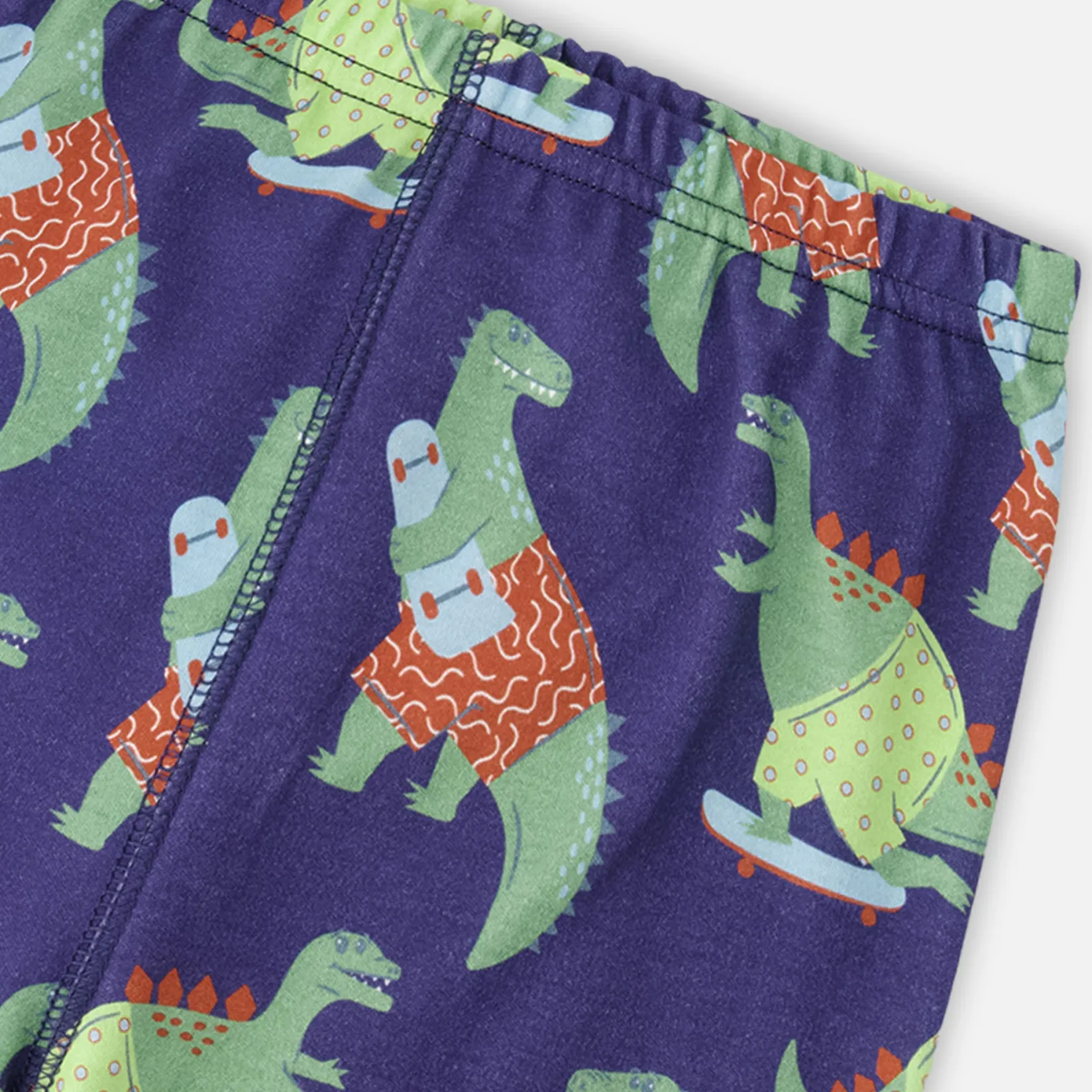 Pajamas & Bathrobes>Deux par Deux Skateboard Pajama Set 7-12 Lime