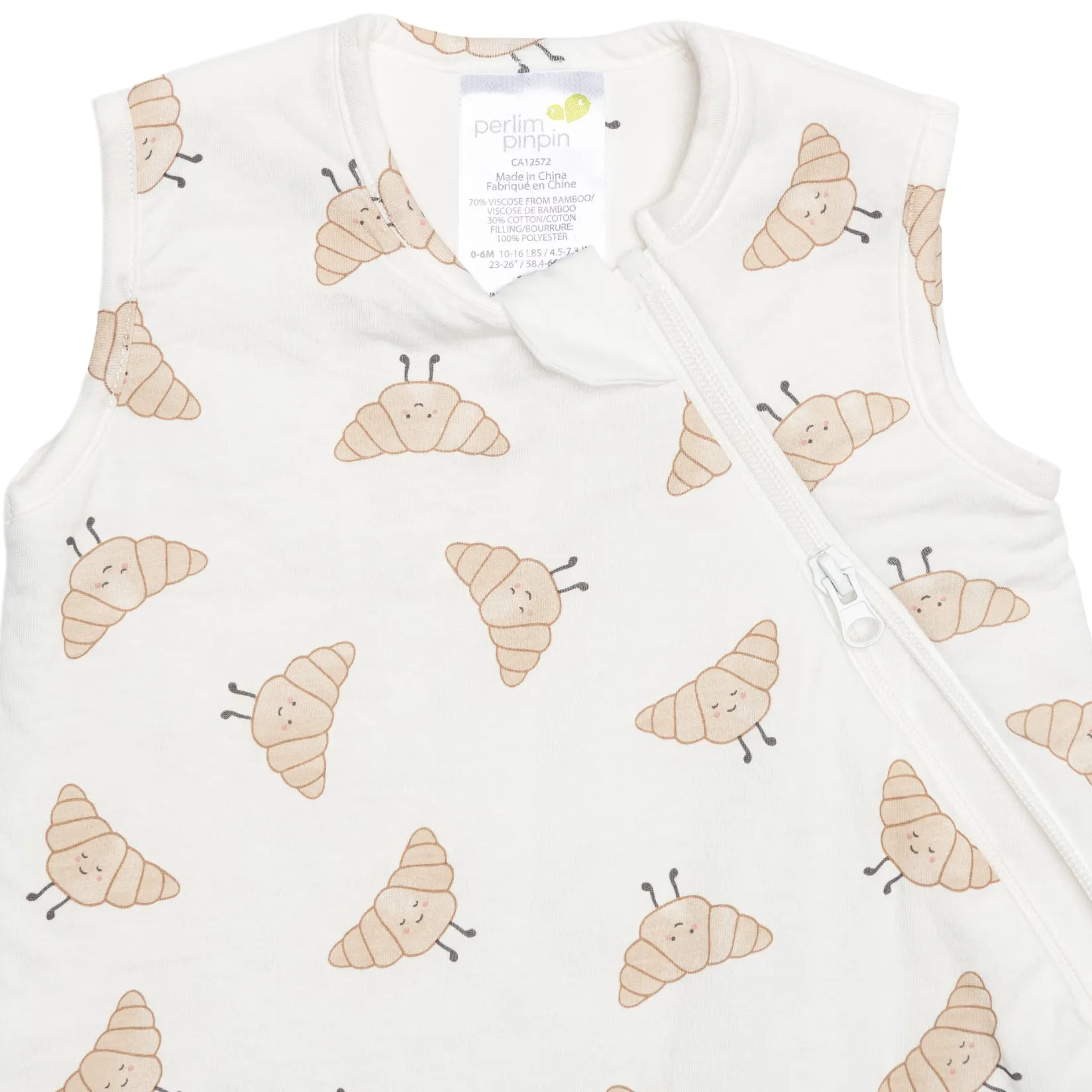 Sleep Bags|Pyjamas>Perlimpinpin Sleep Bag 0-36m Croissants Beige