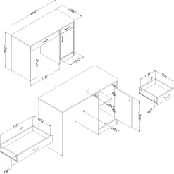 Outlet Small Desk - Axess Pure Black Desk