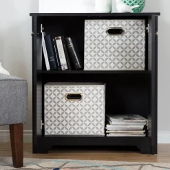 Small 2-Door Storage Cabinet - Vito Pure Black Storage Furniture