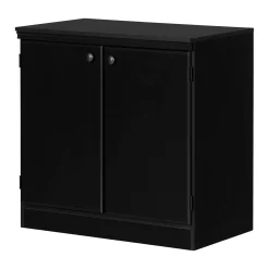 Storage Furniture>South Shore Small 2-Door Storage Cabinet - Morgan Pure Black