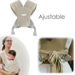 Snug Baby Wrap In Mint Fiber - Sand Outdoors & Travel|Baby Carriers