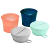 Clearance Snug Snack Cup with Silicone Lid - Navy / Orange Kids Snack Bags & Containers|Plates & Placemats