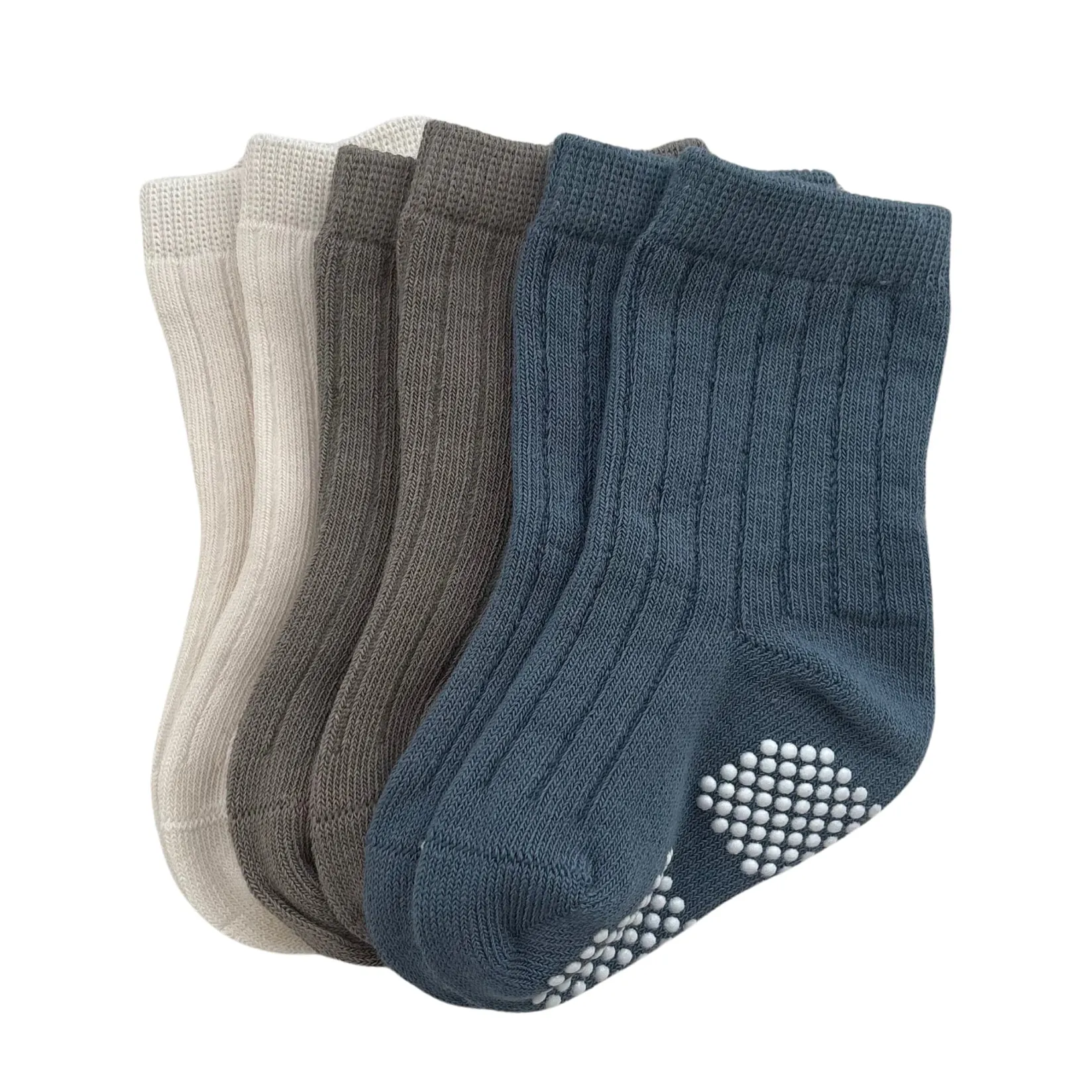 Socks|Underwear & Socks>Mini et toi Socks (3) Sizes 6-36m- Grey Blue