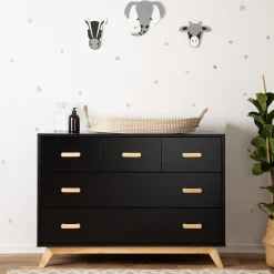 Best Soho 5-Drawer Dresser - Black / Natural Storage Furniture
