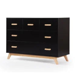 Best Soho 5-Drawer Dresser - Black / Natural Storage Furniture
