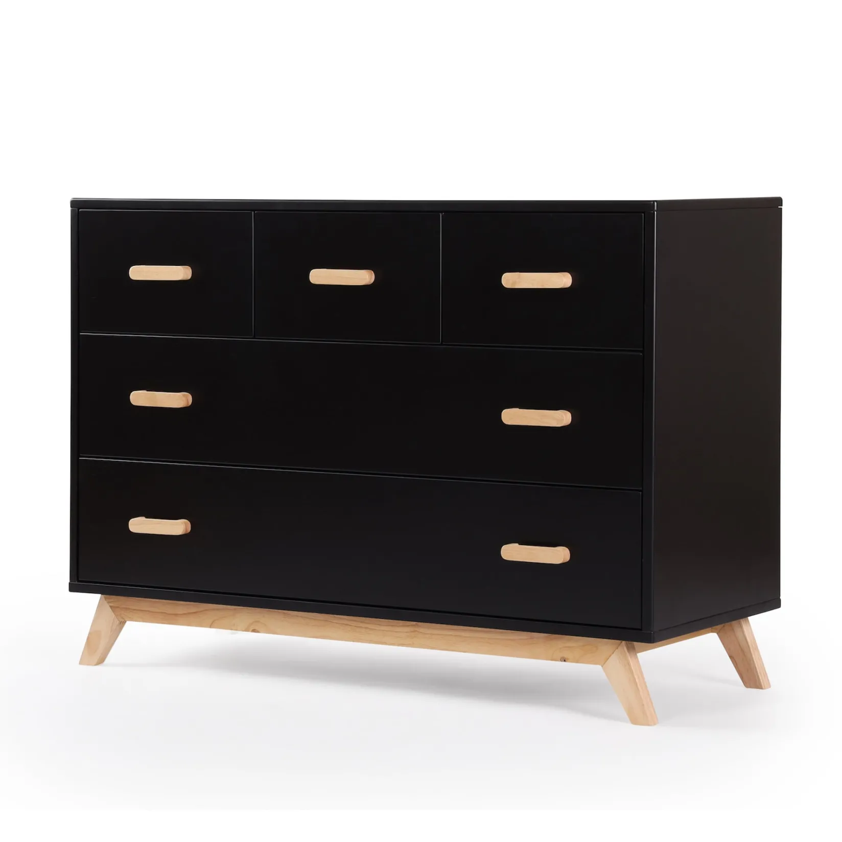 Best Soho 5-Drawer Dresser - Black / Natural Storage Furniture