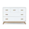 Discount Soho 5-Drawer Dresser - White / Walnut Storage Furniture