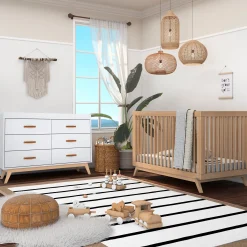 Best Soho 5-Drawer Dresser - White / Natural Storage Furniture