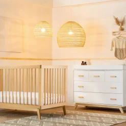 Best Soho 5-Drawer Dresser - White / Natural Storage Furniture