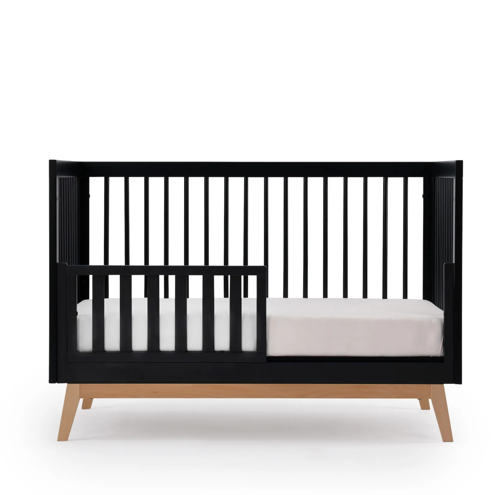 New Soho 3-in-1 Convertible Crib - Black / Natural Cribs & Mattresses|Cribs & Mattresses