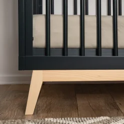 New Soho 3-in-1 Convertible Crib - Black / Natural Cribs & Mattresses|Cribs & Mattresses